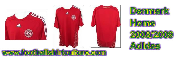 This seems to be the new Denmark home shirt for the 08/09 season made by Adidas. There are not officialy out, but it looks like this is it.