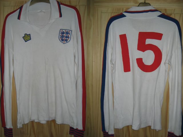 England Admiral Match Worn Player Shirt Vintage 1970's England Admiral Match Worn Player Shirt Vintage 1970's