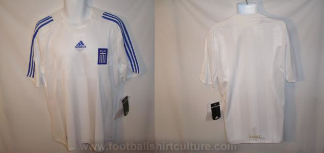Greece home shirt Euro 2008 made by Adidas