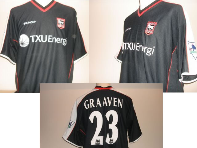 VERY RARE Ipswich Town Match Issued Player Shirt .This shirt was only used for ONE match - v Blackburn Rovers 13/03/02 .ONLY 22 of this shirt were ever produced for the club and were never available as a replica VERY RARE Ipswich Town Match Issued Player Shirt .This shirt was only used for ONE match - v Blackburn Rovers 13/03/02 .ONLY 22 of this shirt were ever produced for the club and were never available as a replica