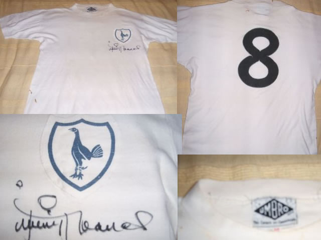 An orginal Tottenham Hotspurs Football Shirt circa 1962/3 - 1965/6,..JIMMY GREAVES MATCH WORN FOOTBALL SHIRT An orginal Tottenham Hotspurs Football Shirt circa 1962/3 - 1965/6,..JIMMY GREAVES MATCH WORN FOOTBALL SHIRT