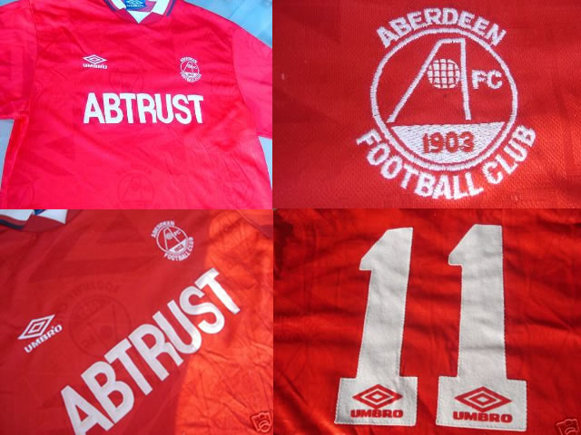 Rare Aberdeen FC 1992/93 Home Football Shirt Matchworn Rare Aberdeen FC 1992/93 Home Football Shirt Matchworn