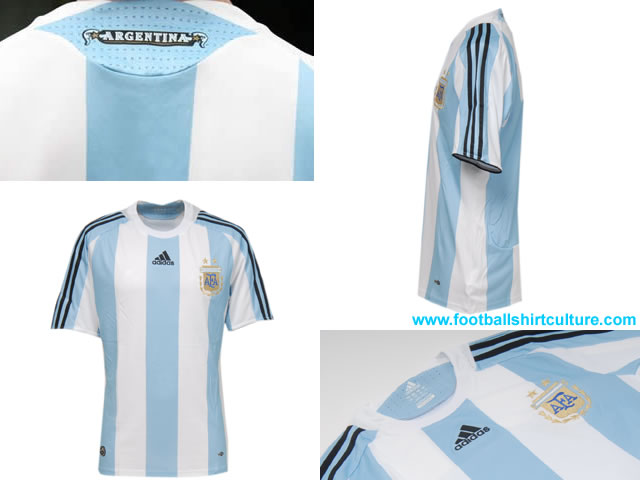 New Argentina home football shirt 08/09 by adidas