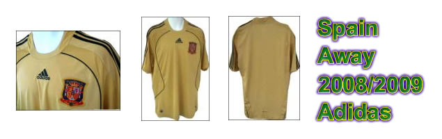 This seems to be the new Spain home shirt for the 08/09 season made by Adidas. It's not officialy out yet, but it looks like this is it. This seems to be the new Spain home shirt for the 08/09 season made by Adidas. It's not officialy out yet, but it looks like this is it.