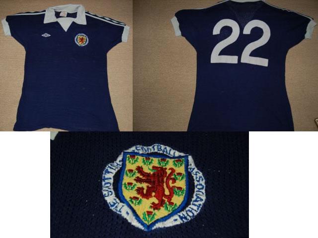 Matchworn Scotland shirt #22 late 1970's Airtex Matchworn Scotland shirt #22 late 1970's Airtex