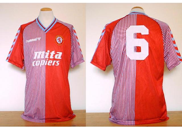 AUTHENTIC HUMMEL 1988-89 ASTON VILLA PLAYERS JERSEY AUTHENTIC HUMMEL 1988-89 ASTON VILLA PLAYERS JERSEY