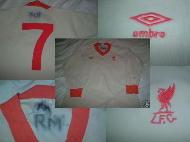 liverpool kenny dalglish match worn no 7 shirt away liverpool kenny dalglish match worn no 7 shirt away