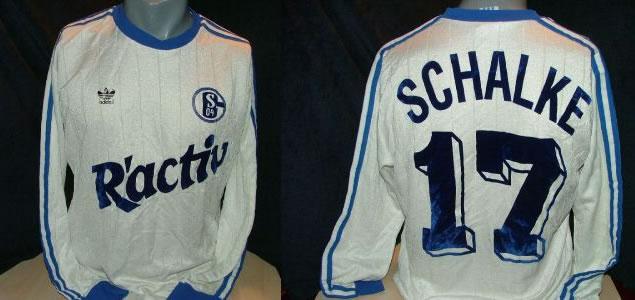 SCHALKE 04 VINTAGE 80's FOOTBALL PLAYER SHIRT ADIDAS SCHALKE 04 VINTAGE 80's FOOTBALL PLAYER SHIRT ADIDAS