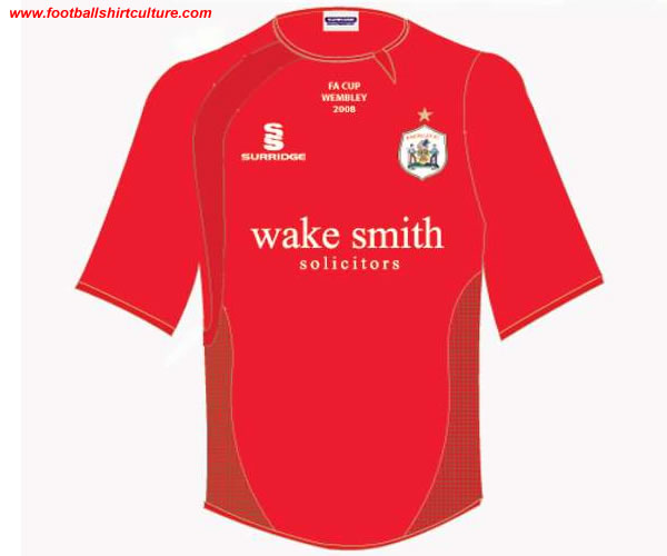 Barnsley FC unveiled their Commemorative FA Cup 2008 Home Shirt made by surridge Barnsley FC unveiled their Commemorative FA Cup 2008 Home Shirt made by surridge