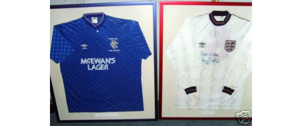 Butcher Match Worn England / Rangers Cup Final Shirt Butcher Match Worn England / Rangers Cup Final Shirt