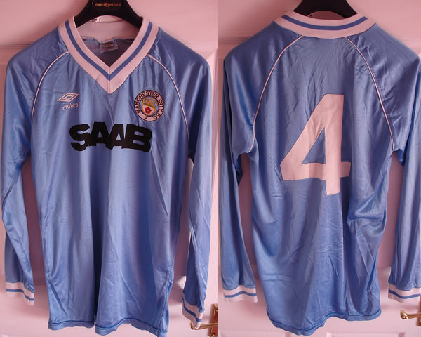 GENUINE 1981/83 MAN MANCHESTER CITY MATCH WORN SHIRT