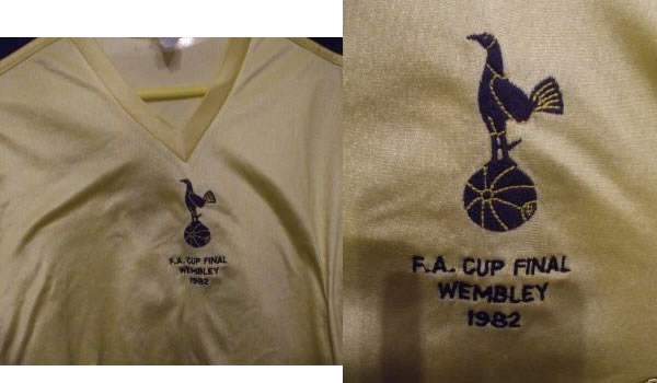 Tottenham Hotspur 1982 cup final shirt