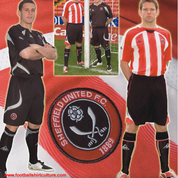 These are the new Sheffield United home and away kits made by Le Coq Sportif for the 2008/09 season