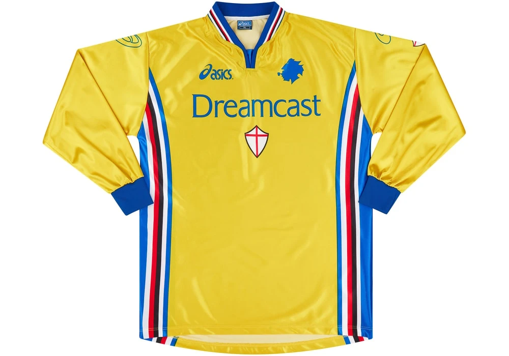 Sampdoria 1999-00 Third Shirt &middot; Dreamcast-sponsored Asics Jersey from the Late 90s