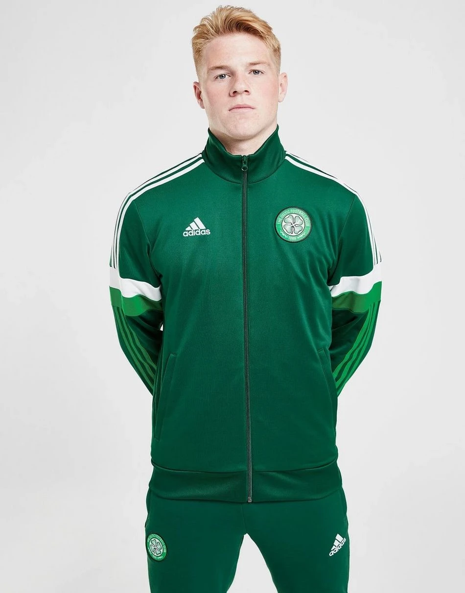 Celtic FC 3-Stripes Track Top - Team Dark Green