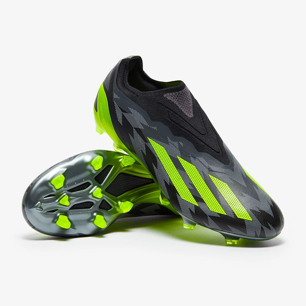adidas X Crazyfast.1 Laceless FG - Core Black/Team Solar Yellow 2/Grey Five