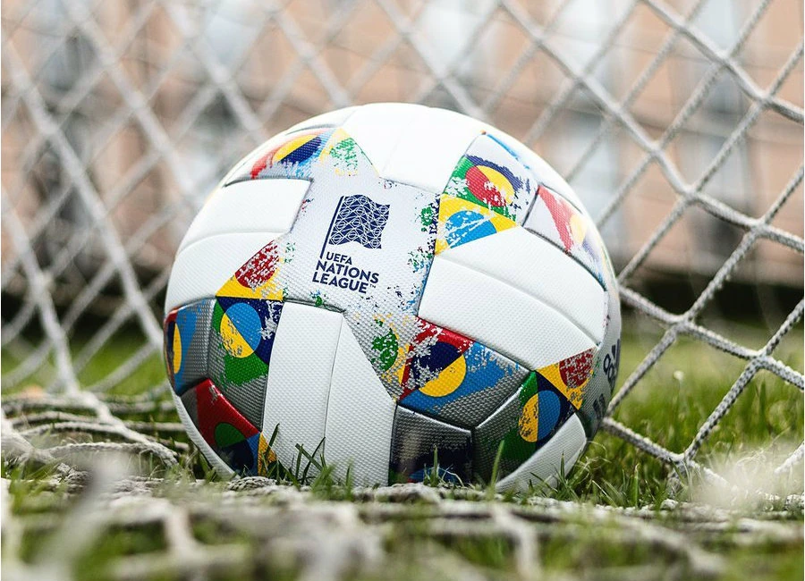 Adidas 2018-19 UEFA Nations League Match Ball - White / Silver Metallic / Multicolor