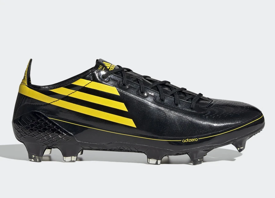 Adidas F50 X Ghosted adizero "Memory Lane" - Core Black / Yellow / Core Black #adidasfootball #footballboots