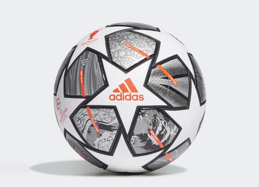 Adidas Finale 21 20Th Anniversary UCL Pro Football - White / Iron Metallic / Silver Metallic