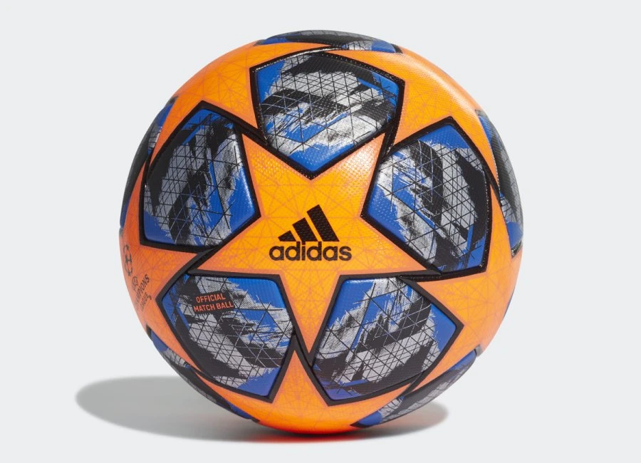 Adidas Finale UCL Winter Official Match Football - Solar Orange / Football Blue / Black / Silver Met #adidasfootball #adidassoccer
