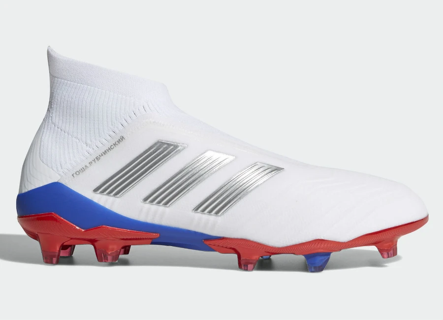 Adidas Gosha Rubchinskiy Predator 18+ Firm Ground Boots - Ftwr White / Silver Met / Bold Red