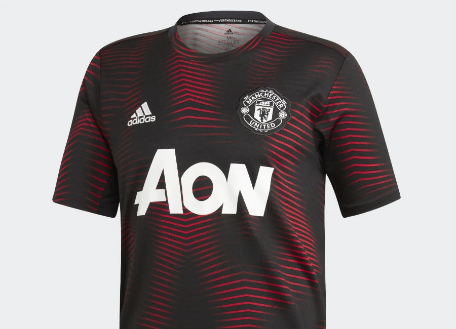 Adidas Manchester United Home Pre-Match Jersey - Black / Real Red