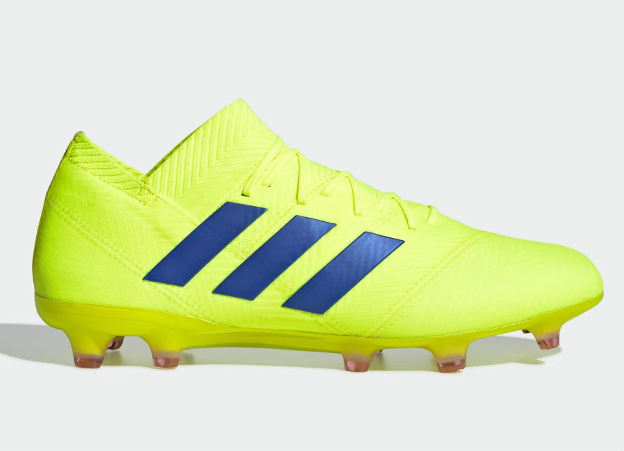 Adidas Nemeziz 18.1 FG Exhibit - Solar Yellow / Football Blue / Active Red #Adidasfootball #Footballboots