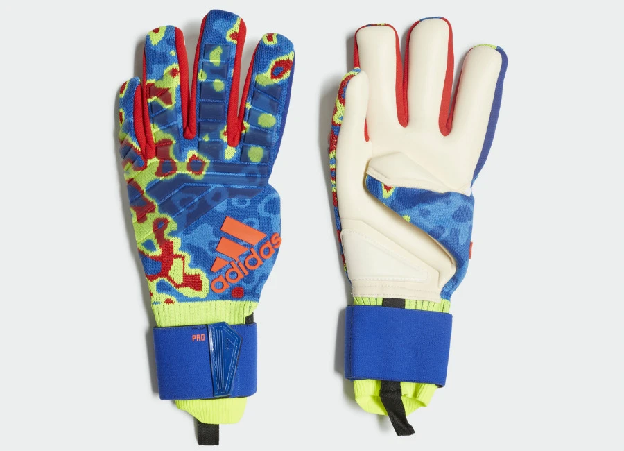 Adidas Predator Pro Manuel Neuer Gloves - Solar Yellow / Football Blue / Active Red #goalkeeper #adidasfootball