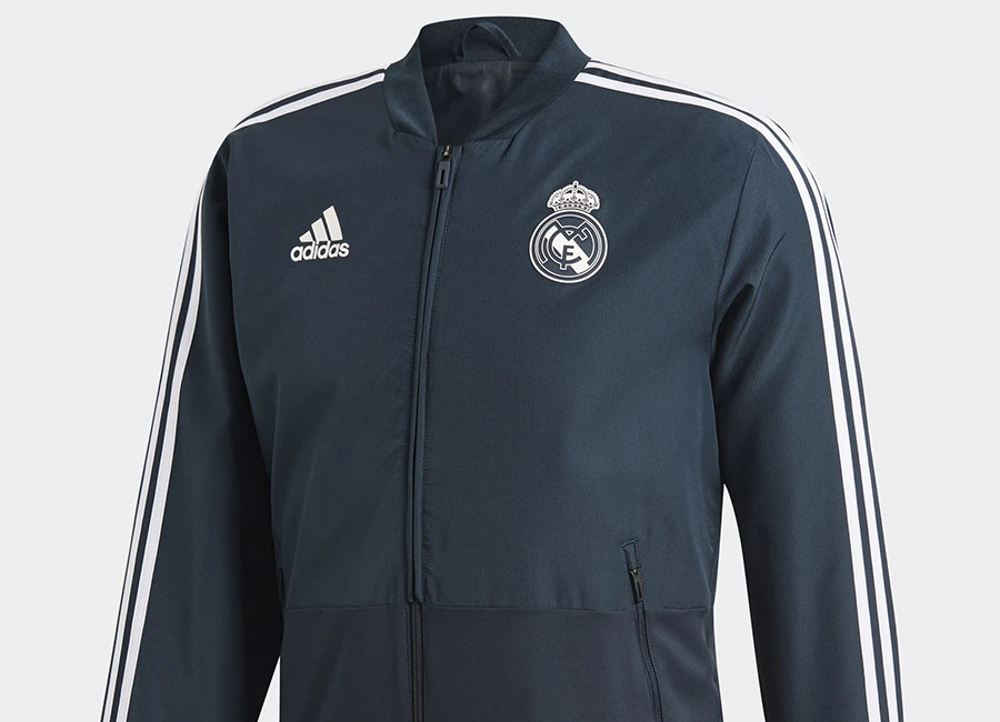 Adidas Real Madrid Presentation Jacket - Blue / Black / Core White