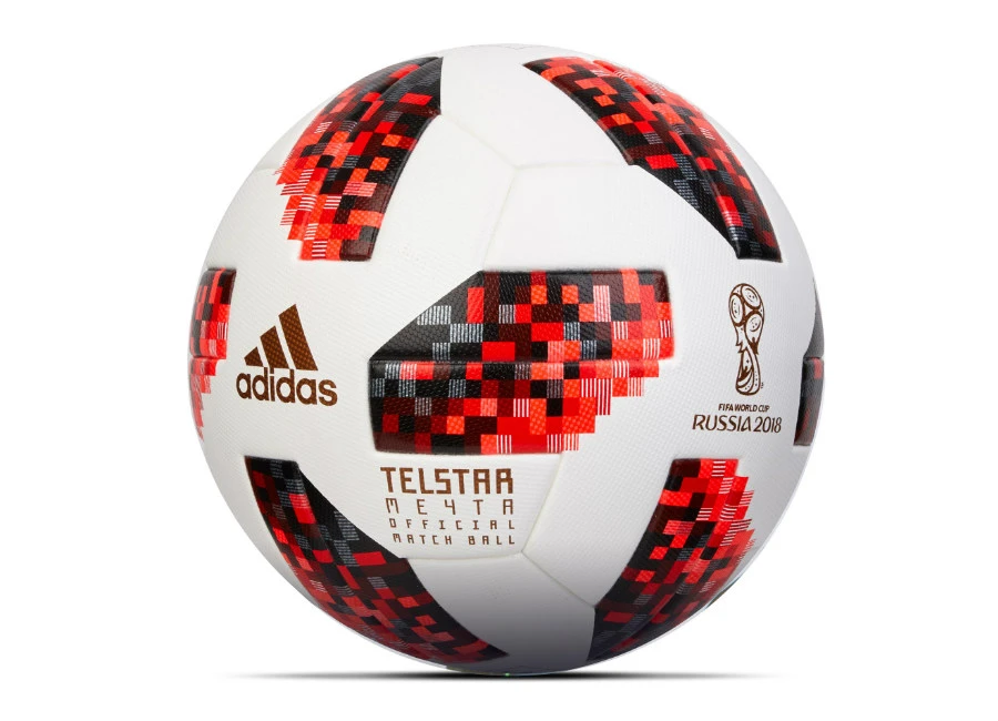 Adidas Telstar Mechta WC 2018 Knockout Official Match Ball - White / Solar Red / Black