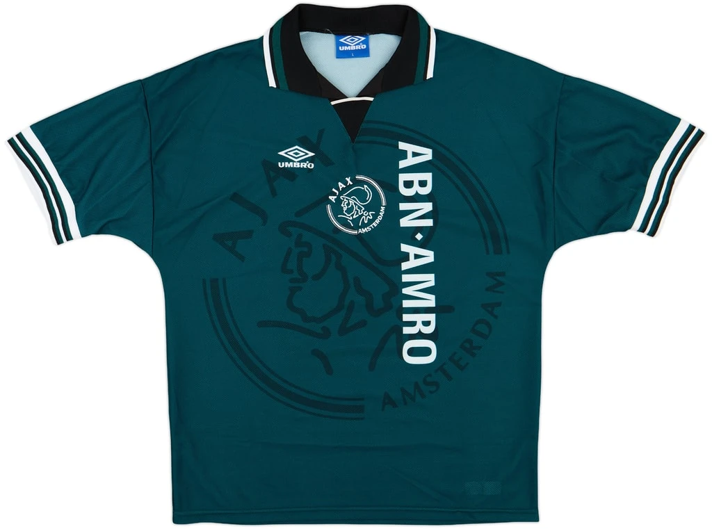 Ajax 1995-96 Away Shirt &middot; A 90s Umbro classic from the Champions League Final Season