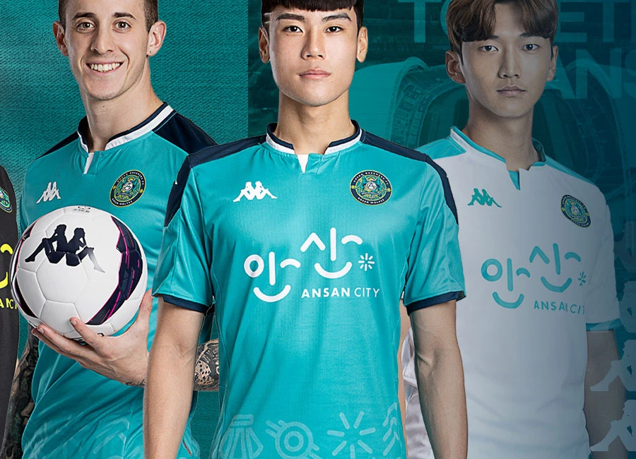 Ansan Greeners 2021 Kappa Home and Away Shirts