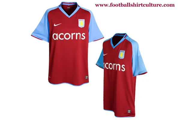 Aston Villa 2008/09 Home Nike Football Kit Launched
