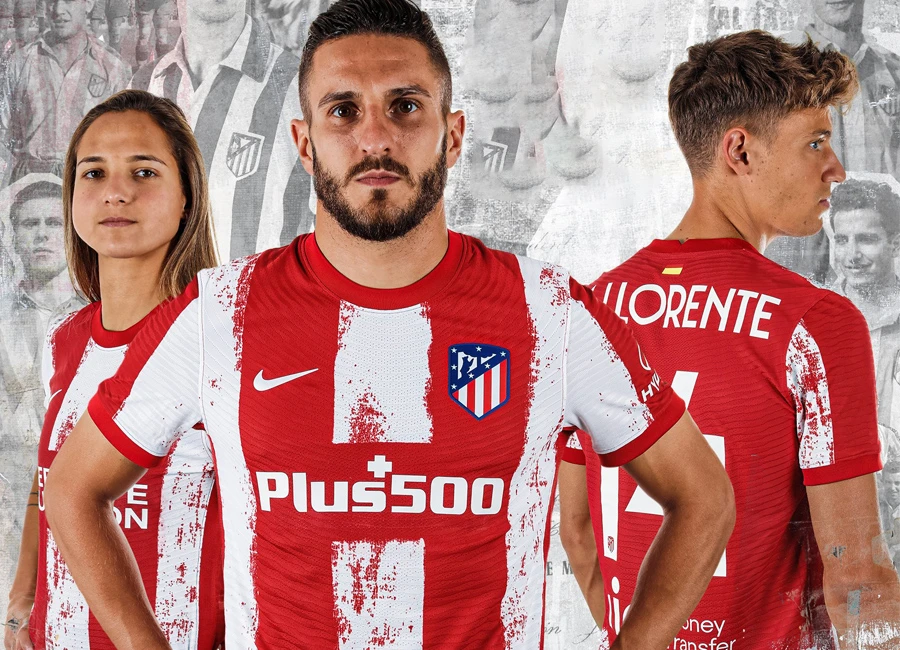 Atl&eacute;tico Madrid 2021-22 Nike Home Kit #atleti #Atl&eacute;ticoMadrid #nikefootball
