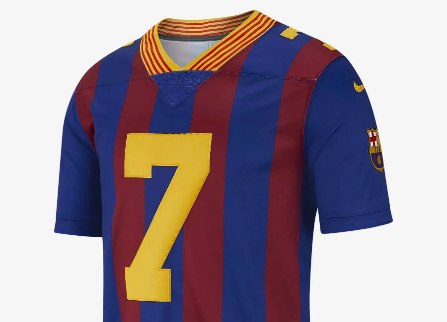 Barcelona NFL Nike Limited Jersey - Deep Royal / Noble Red / University Gold