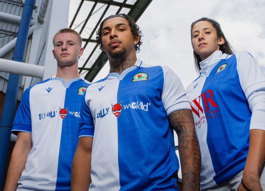 Blackburn Rovers 2023-24 Macron Home Kit