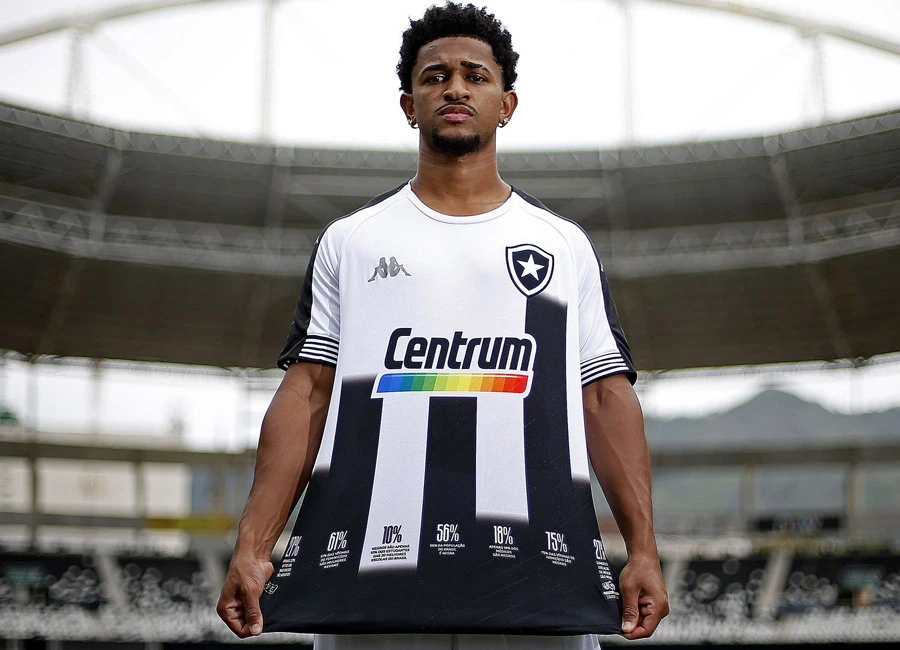 Botafogo 2021 Kappa &ldquo;Dia da Consci&ecirc;ncia Negra&rdquo; Shirt #Botafogofr #Vamosbotafogo #Botafogo