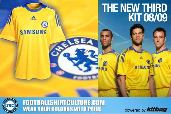 Chelsea 2008-09 Third Adidas football kit unveiled