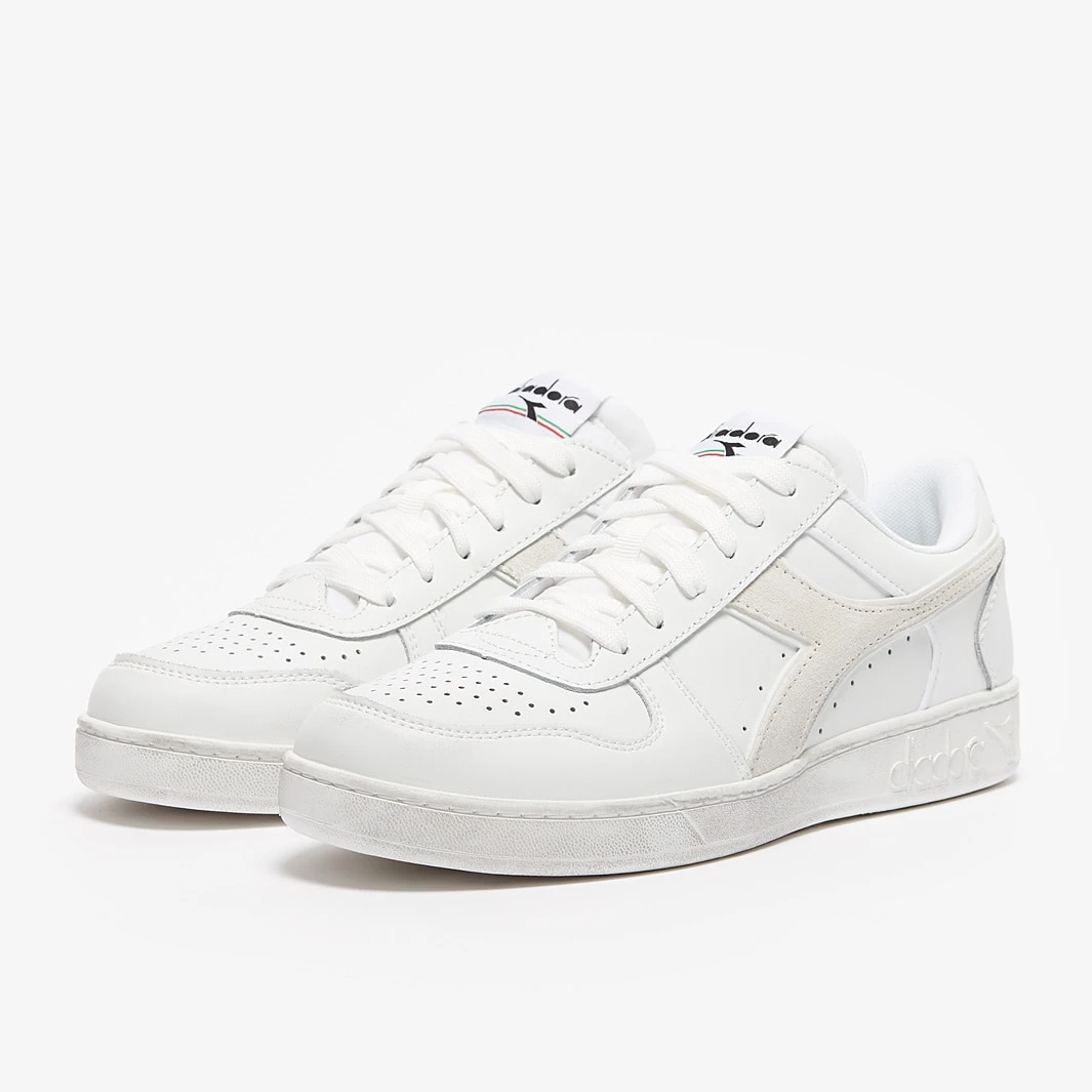 Diadora Magic Basket Low Icona Leather - White / White