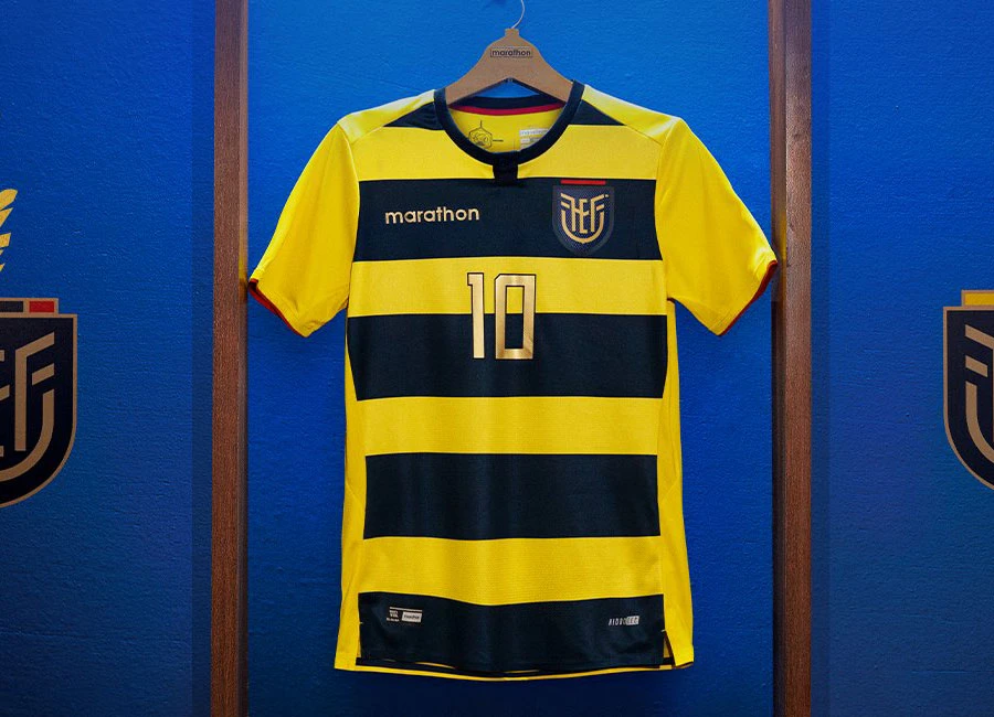 Ecuador 2021 Marathon Home Shirt #UnidosPorlaIlusi&oacute;n #LaTri