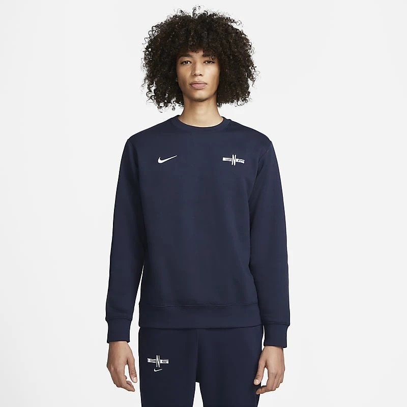 England Club Fleece Sweatshirt - Obsidian / White