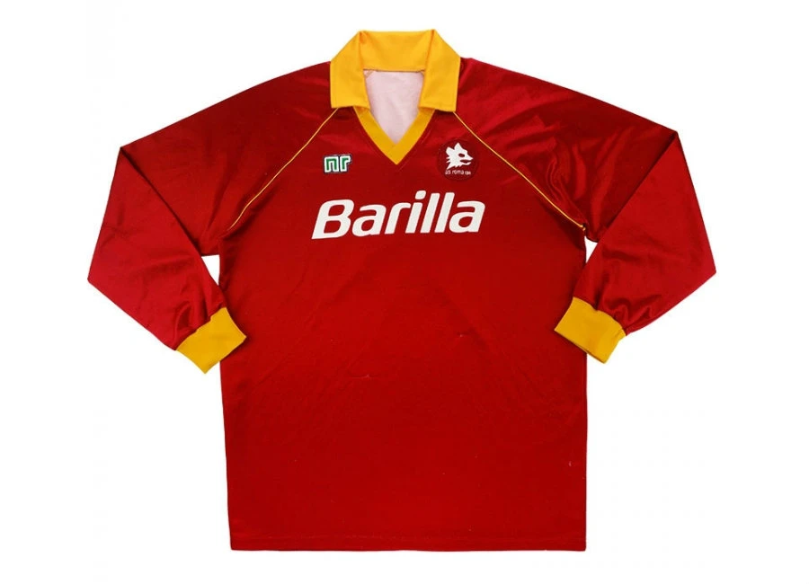 Ennerre 1990-91 Roma Match Issue Home Shirt