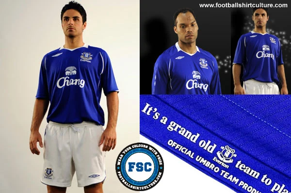 Everton 08/09 Umbro shirts failed quality test