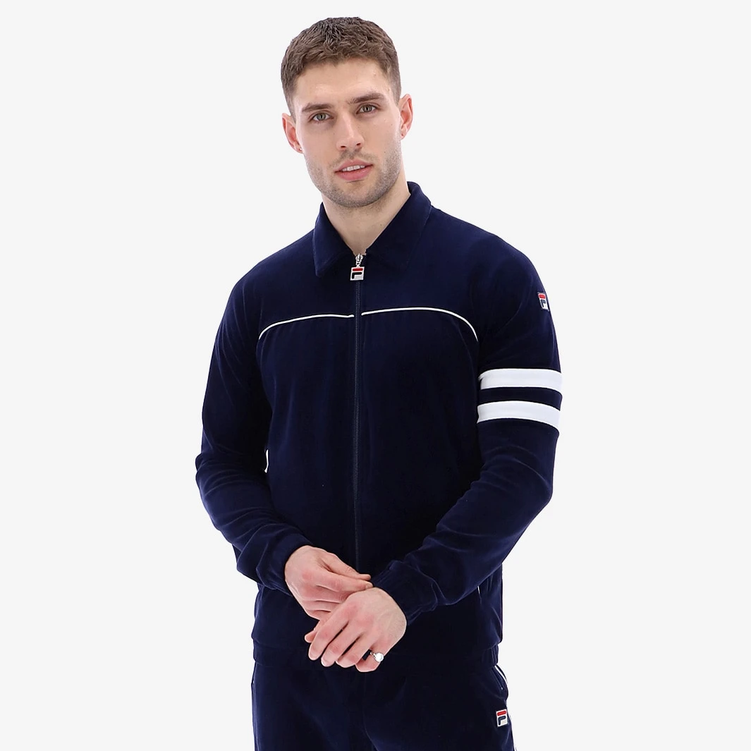 FILA Heritage Verdy Velour Track Top - Peacoat / White