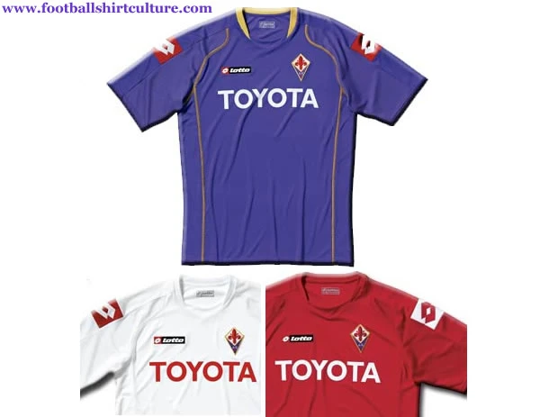 Fiorentina 08/09 Lotto Home, Away, 3rd shirts