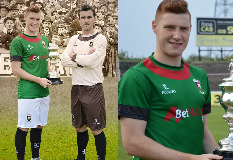 Glentoran FC 2014 Kukri 100th Anniversary Retro Vienna Cup Kit