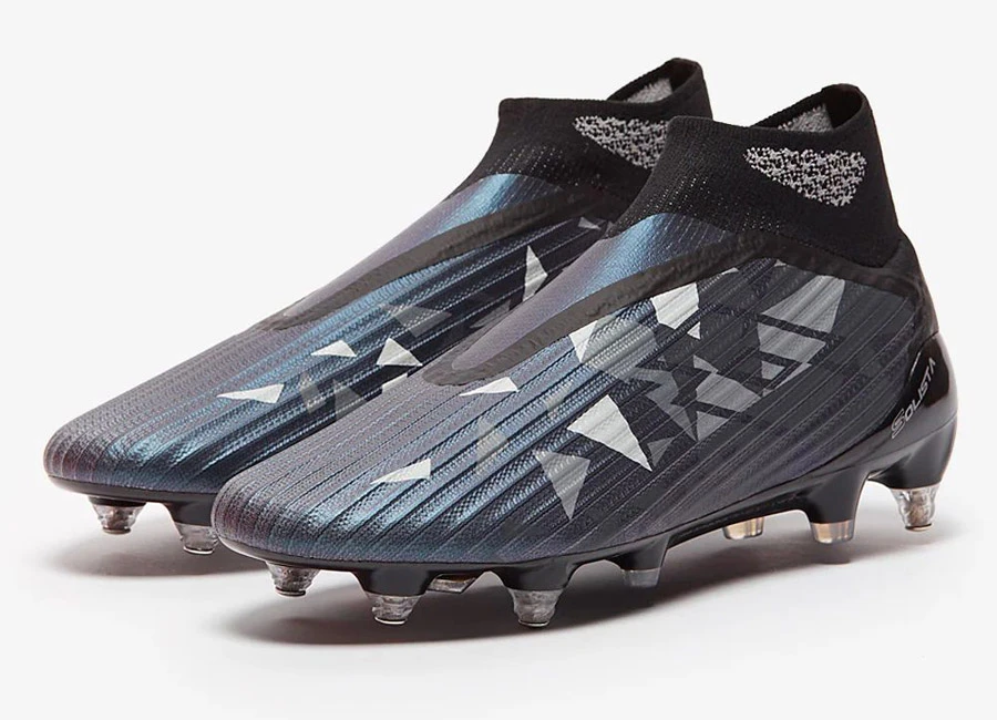 Lotto Solista 100 IV Gravity SGX - Black / Asphalt / Vapor Gray #footballboots #lottofootball