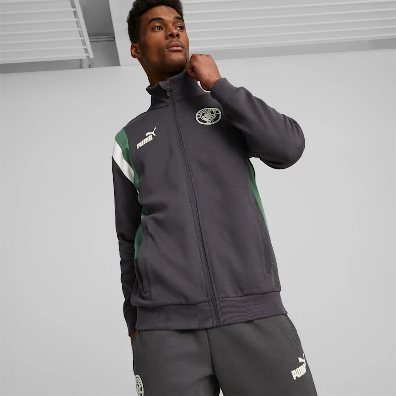 Manchester City FtblArchive Track Jacket - Flat Dark Gray / Deep Forest