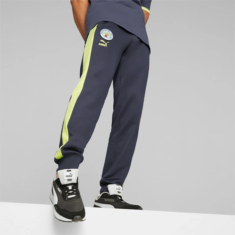 Manchester City ftblHeritage T7 Track Pants - Parisian Night / Fresh Yellow