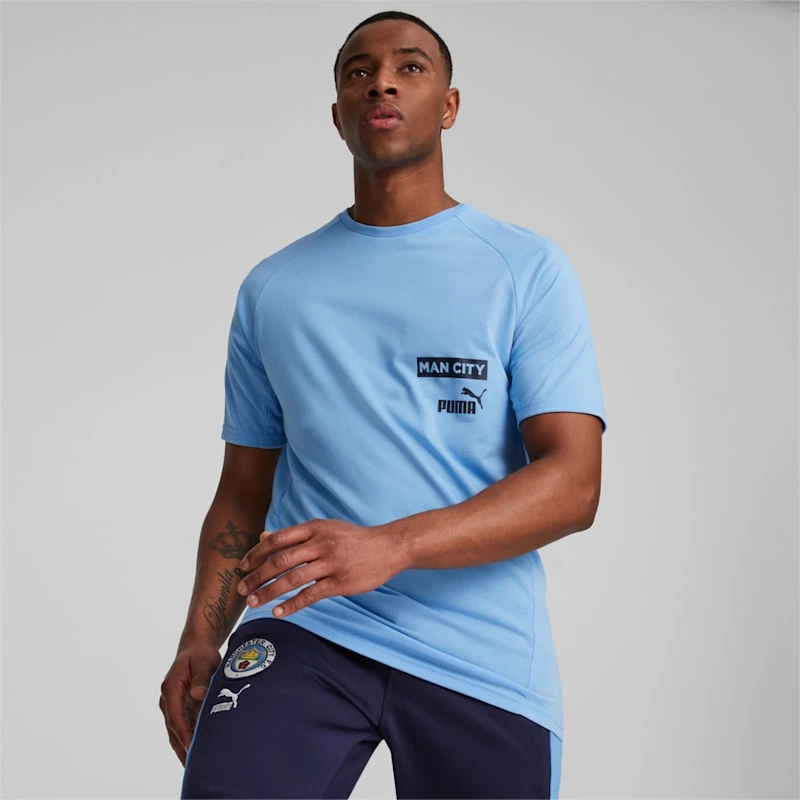 Manchester City F.C. Casuals Football Tee - Team Light Blue / Parisian Night